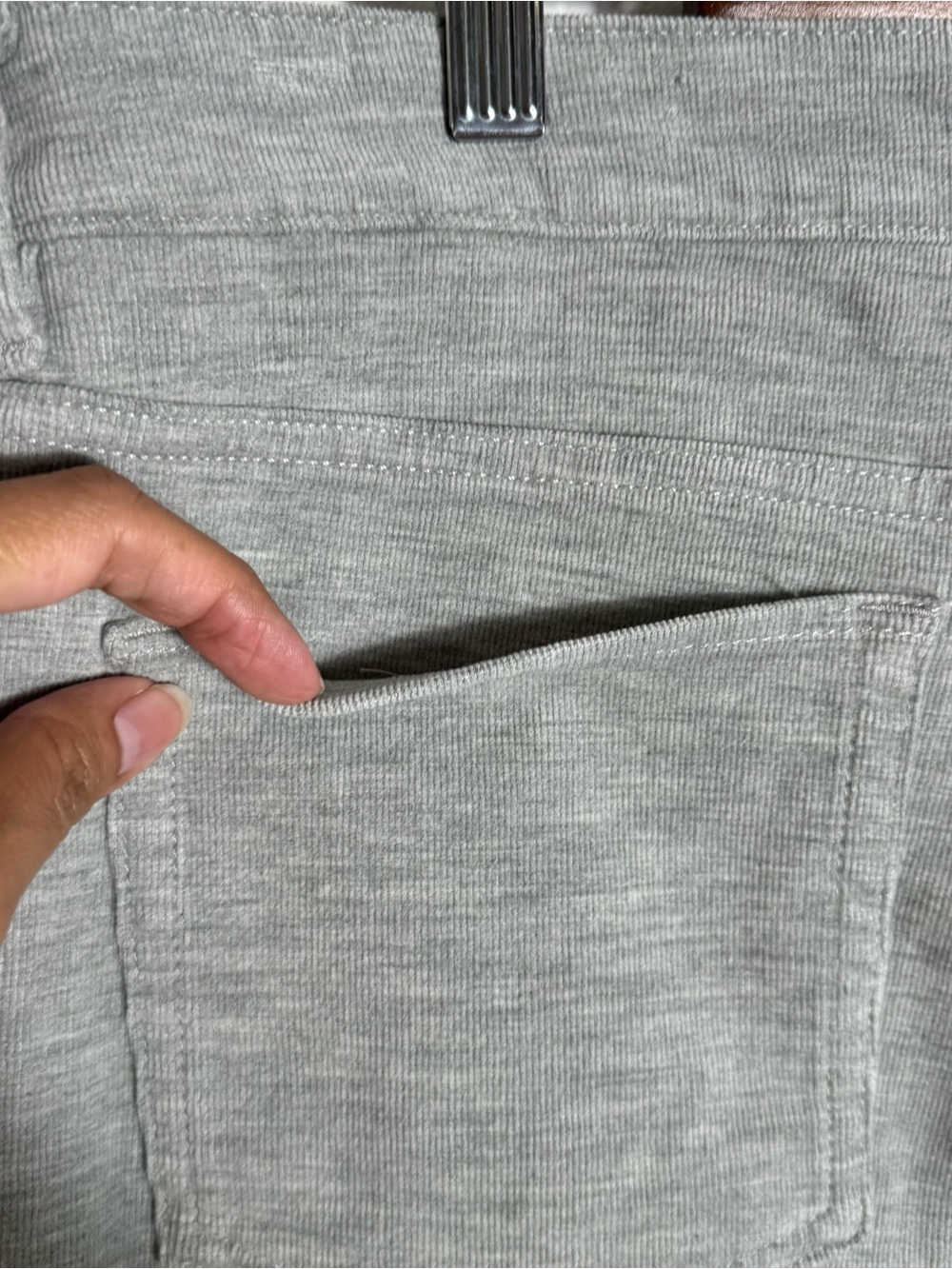 J. Jill Corduroy Straight Leg Pants Size 14 Tall Heather Gray NWT 34" Inseam - Picture 8 of 10